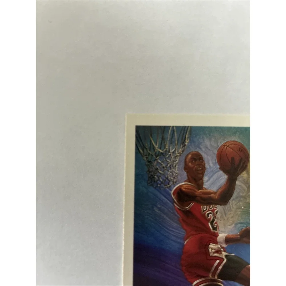 1990-91 NBA Hoops - Art Card Team Checklist Michael Jordan‎ #358